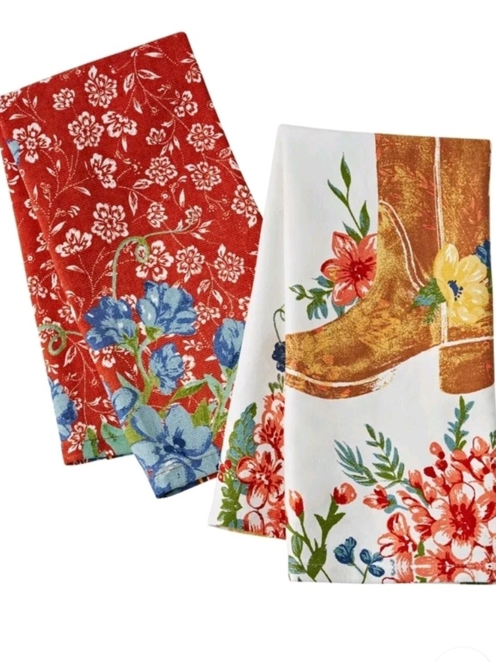 The Pioneer Woman - Floral Kitchen Towel Set Rancho Style, 2, 18 in x 28 in.